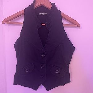 Rodnik Black button up vest XS/S